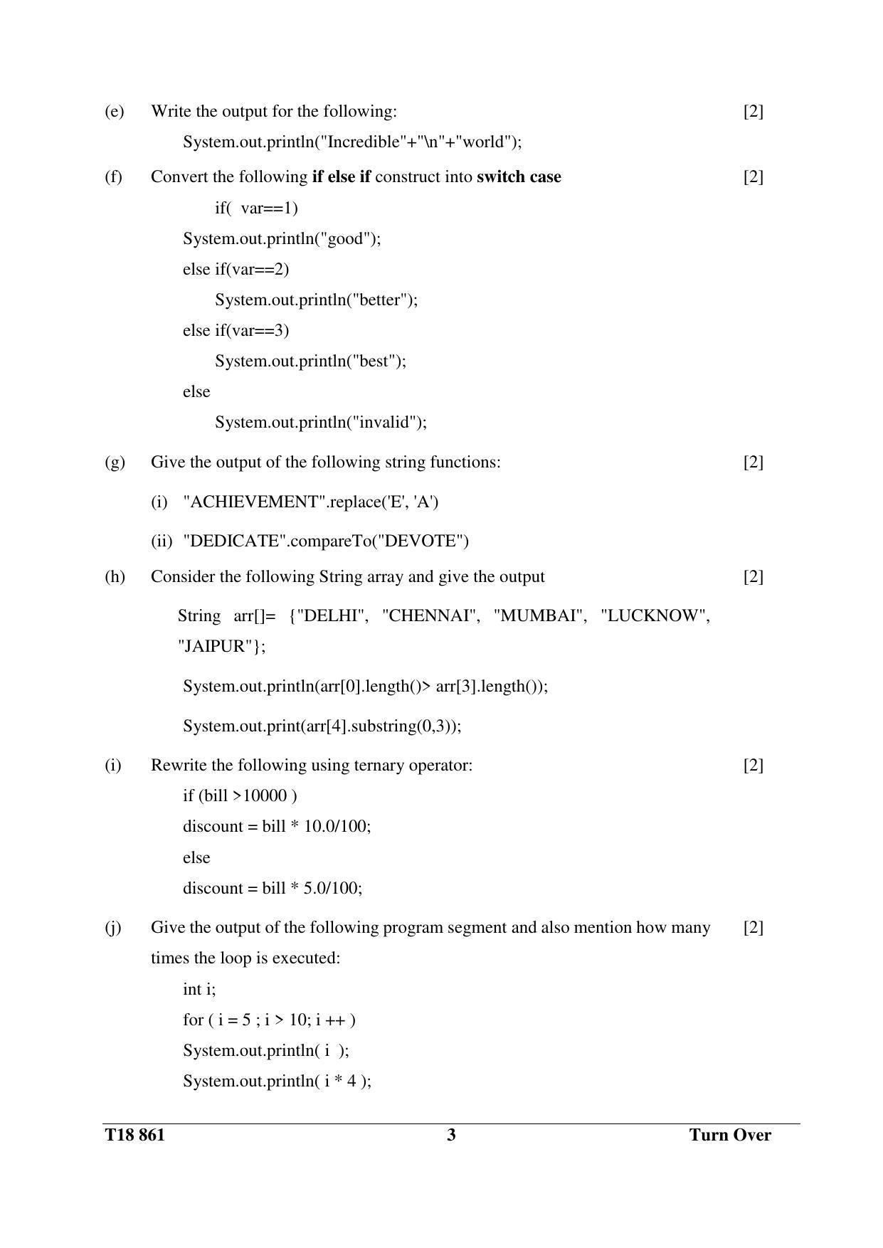 ISC Class 12 2018 Computer Applications Question Paper - Page 3