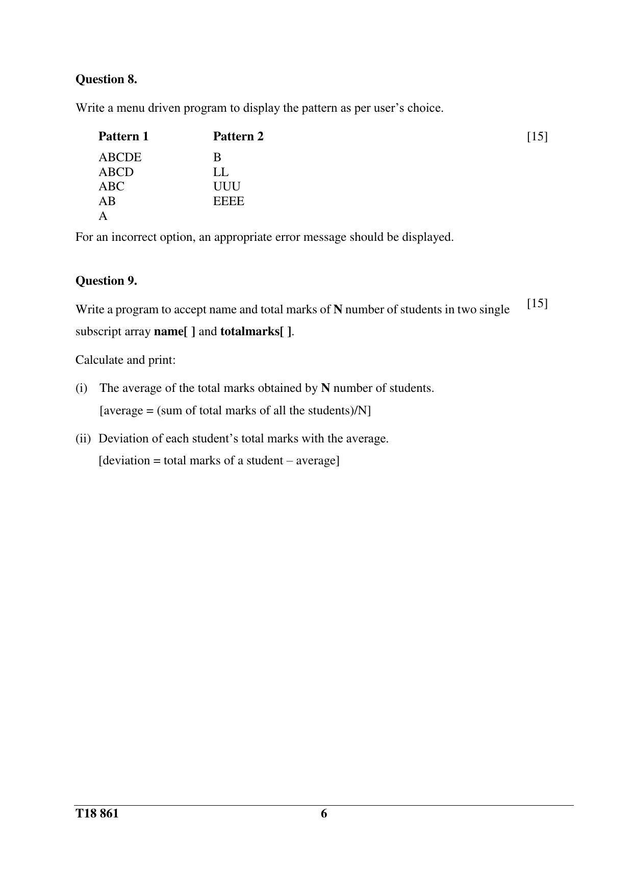 ISC Class 12 2018 Computer Applications Question Paper - Page 6