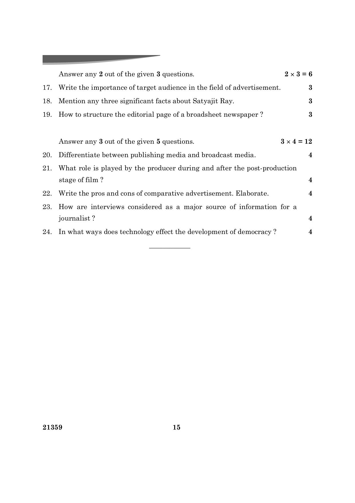 CBSE Class 12 Mass Media Studies 2024 Question Paper - Page 15