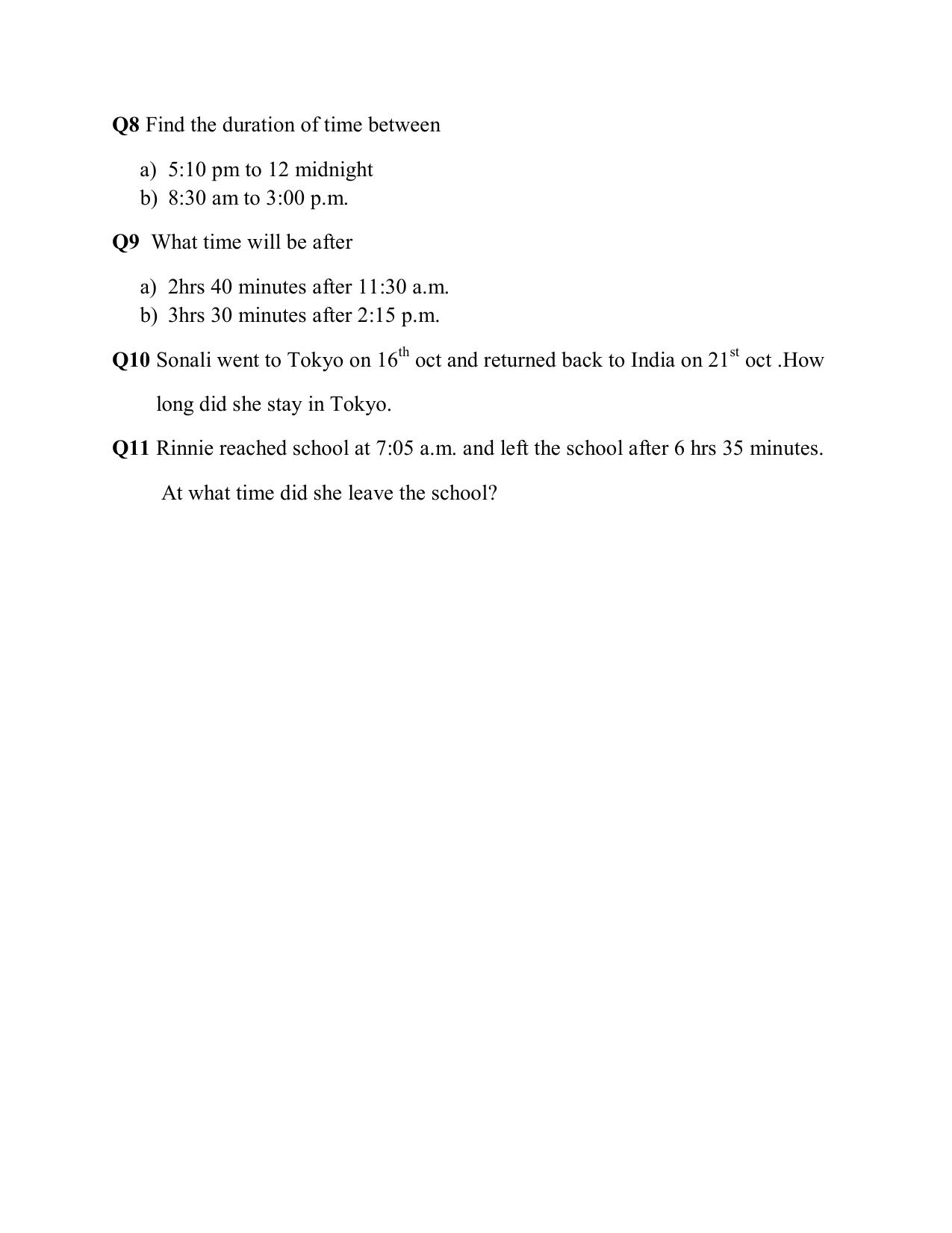 Worksheet for Class 5 Maths Assignment 24 - Page 2