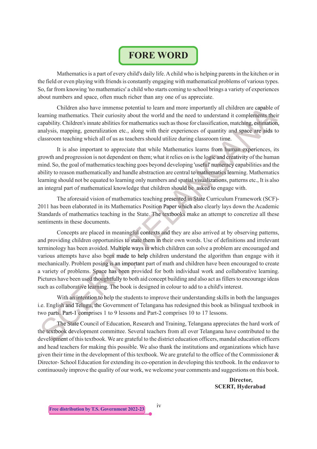 TS SCERT Class 5 Maths Part 2 (Telugu Medium) Text Book - Page 6