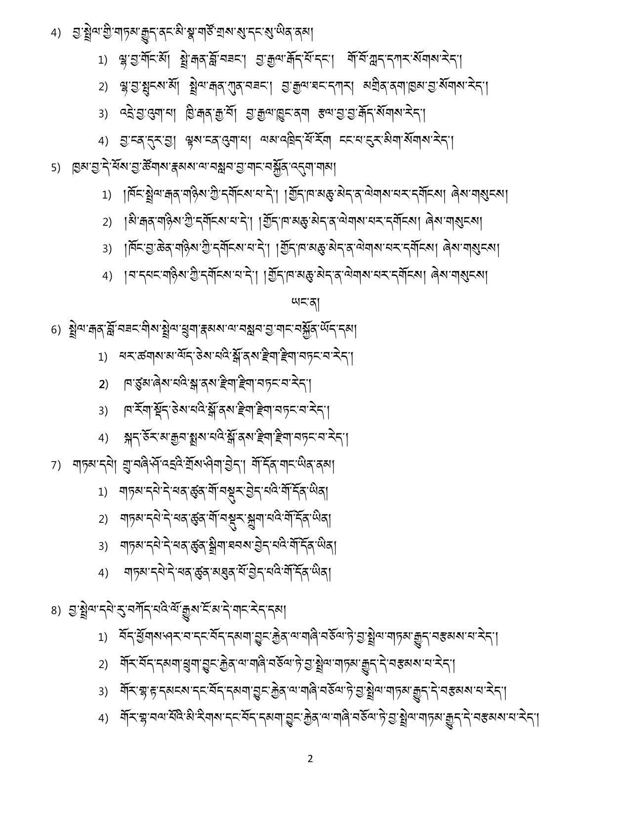 CBSE Class 12th Tibetan Sample Question Paper 2021-22 - Page 2