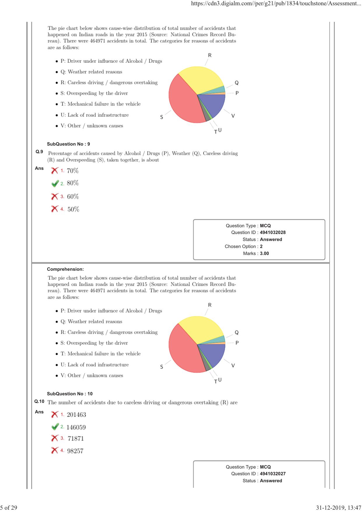 NEST Session I 2019 Question Paper - Page 5