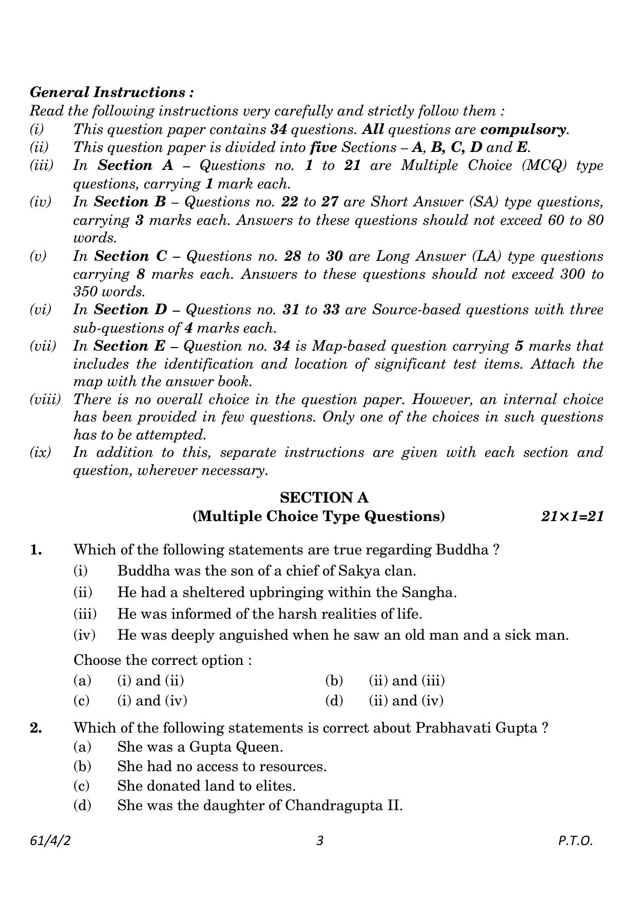 CBSE Class 12 61-4-2 History 2023 Question Paper - Page 3