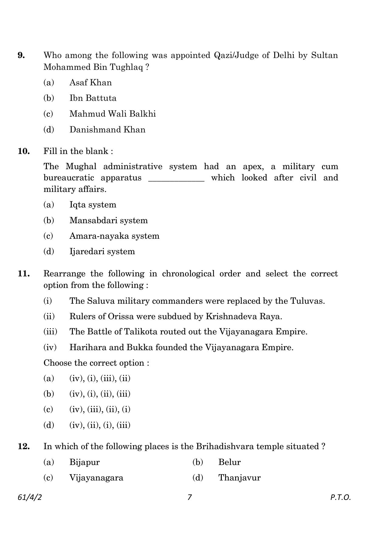 CBSE Class 12 61-4-2 History 2023 Question Paper - Page 7