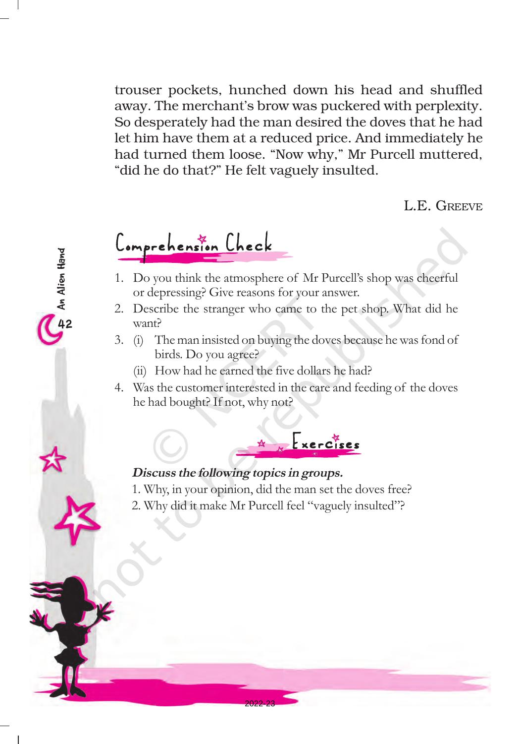 NCERT Book for Class 7 English (An Alien Hand): Chapter 6-I Want Something In a Cage - Page 7