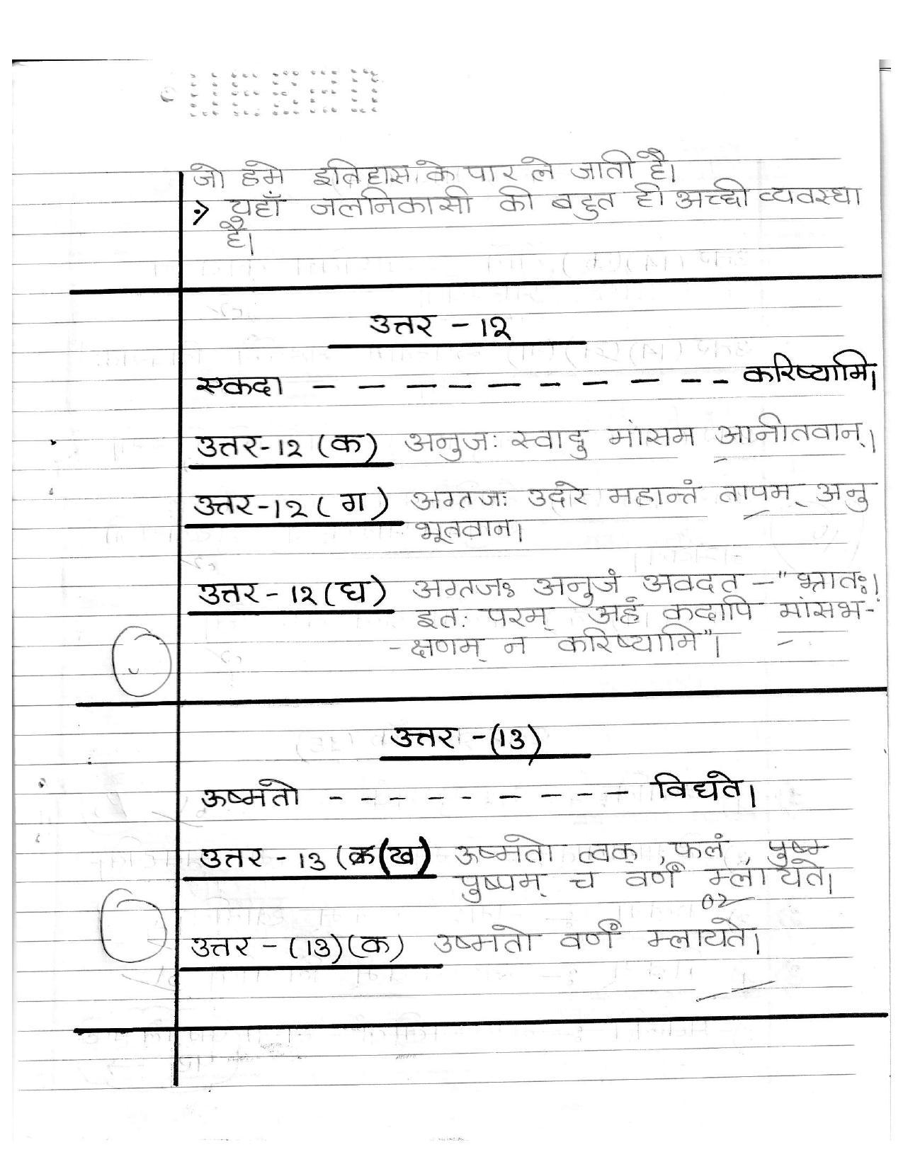 UBSE Class 12 Hindi 2020 Toppers Answer Sheet - Page 18