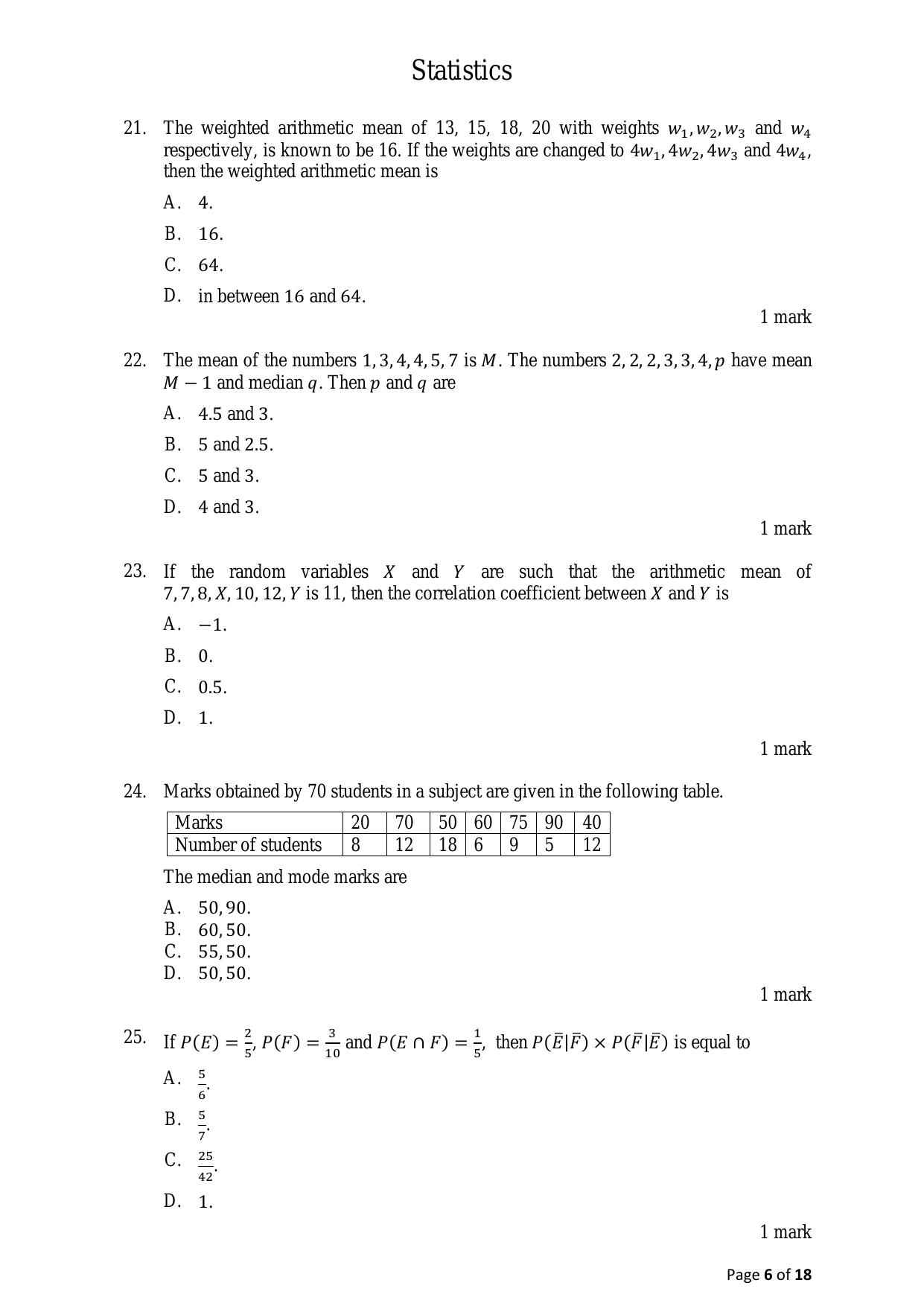 ACET June 2023 Question Papers - Page 6