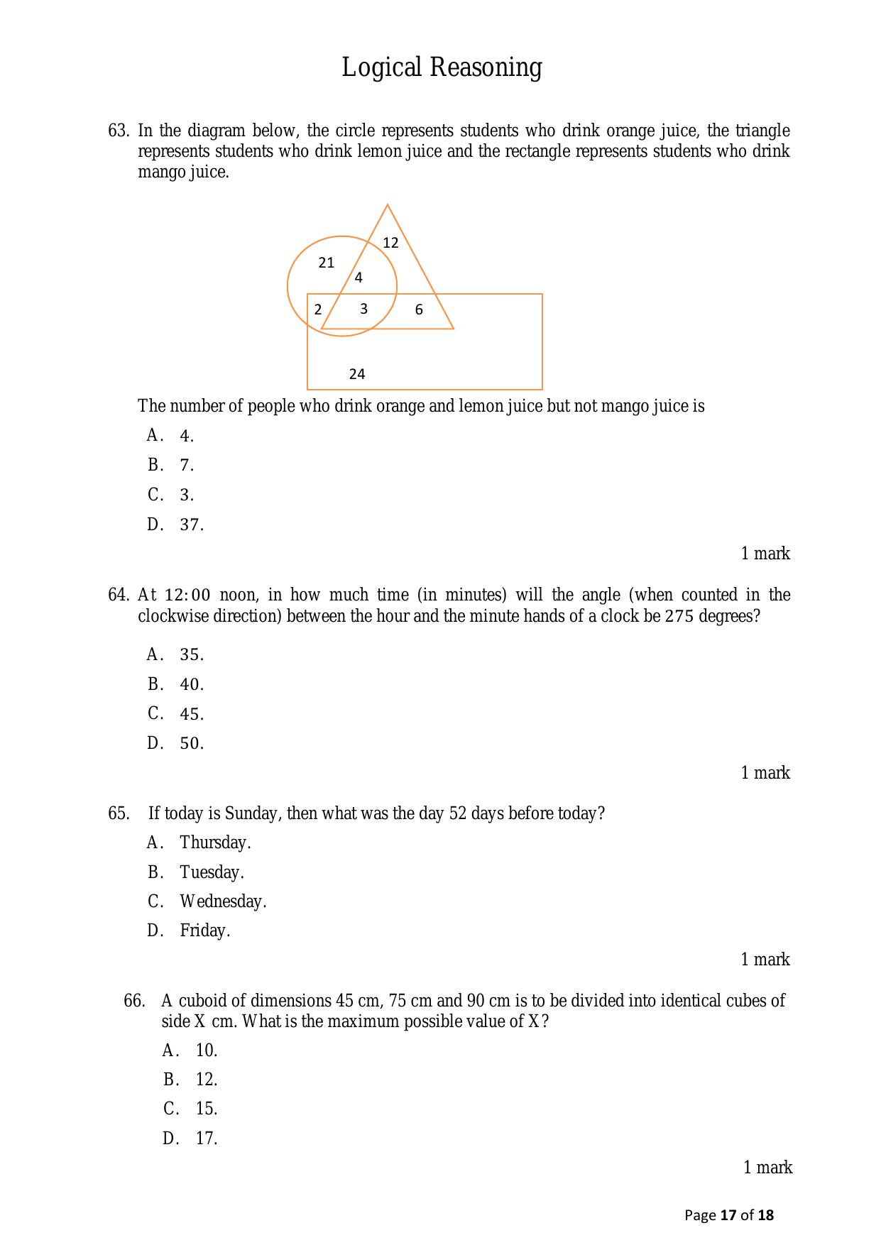 ACET June 2023 Question Papers - Page 17