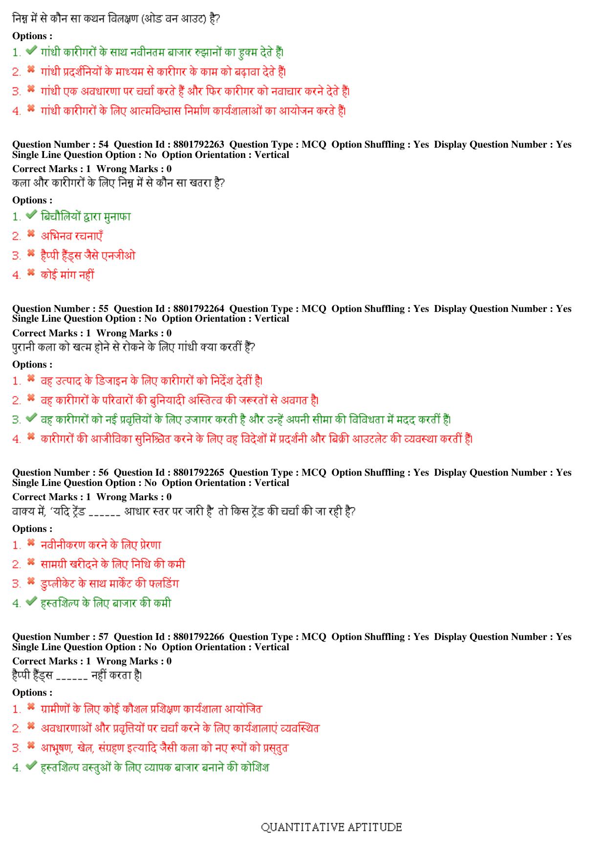 MP CPCT 21st December 2019 CPCT Question Paper Shift 2 T2 - Page 26