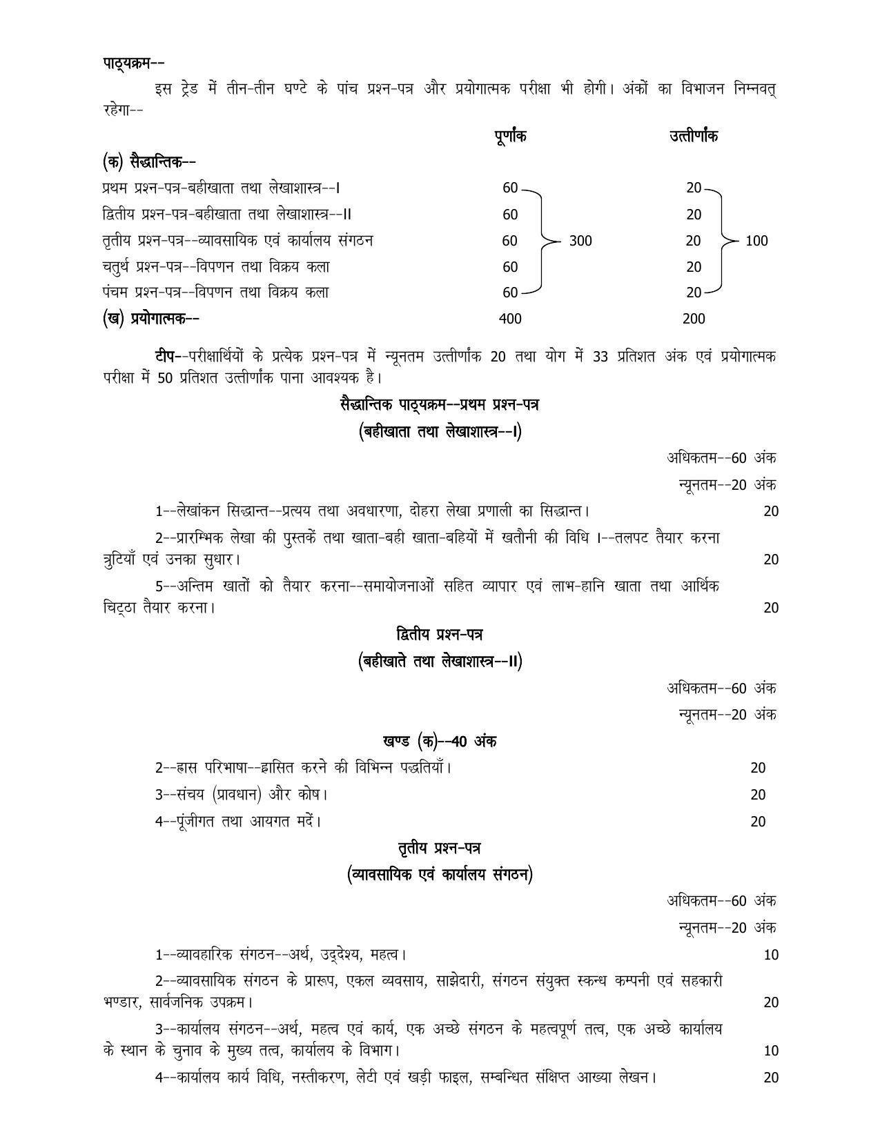 UP Board 11th Syllabus Trade 24 Marketing & Salesmanship - Page 2