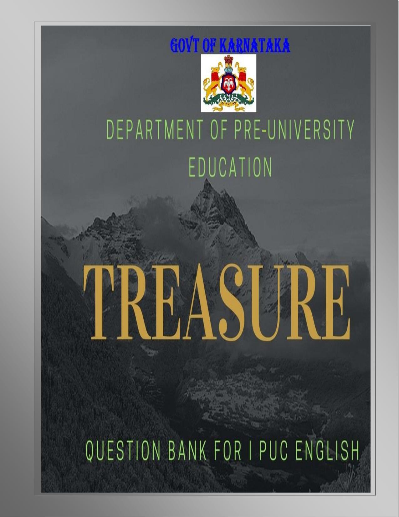 Karnataka 1st PUC Question Bank for English - Page 1