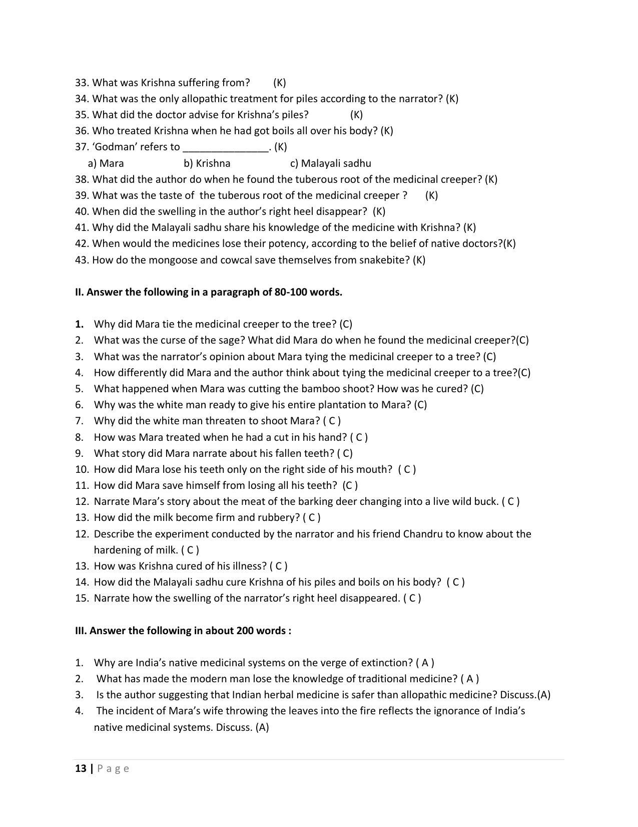 Karnataka 1st PUC Question Bank for English - Page 13