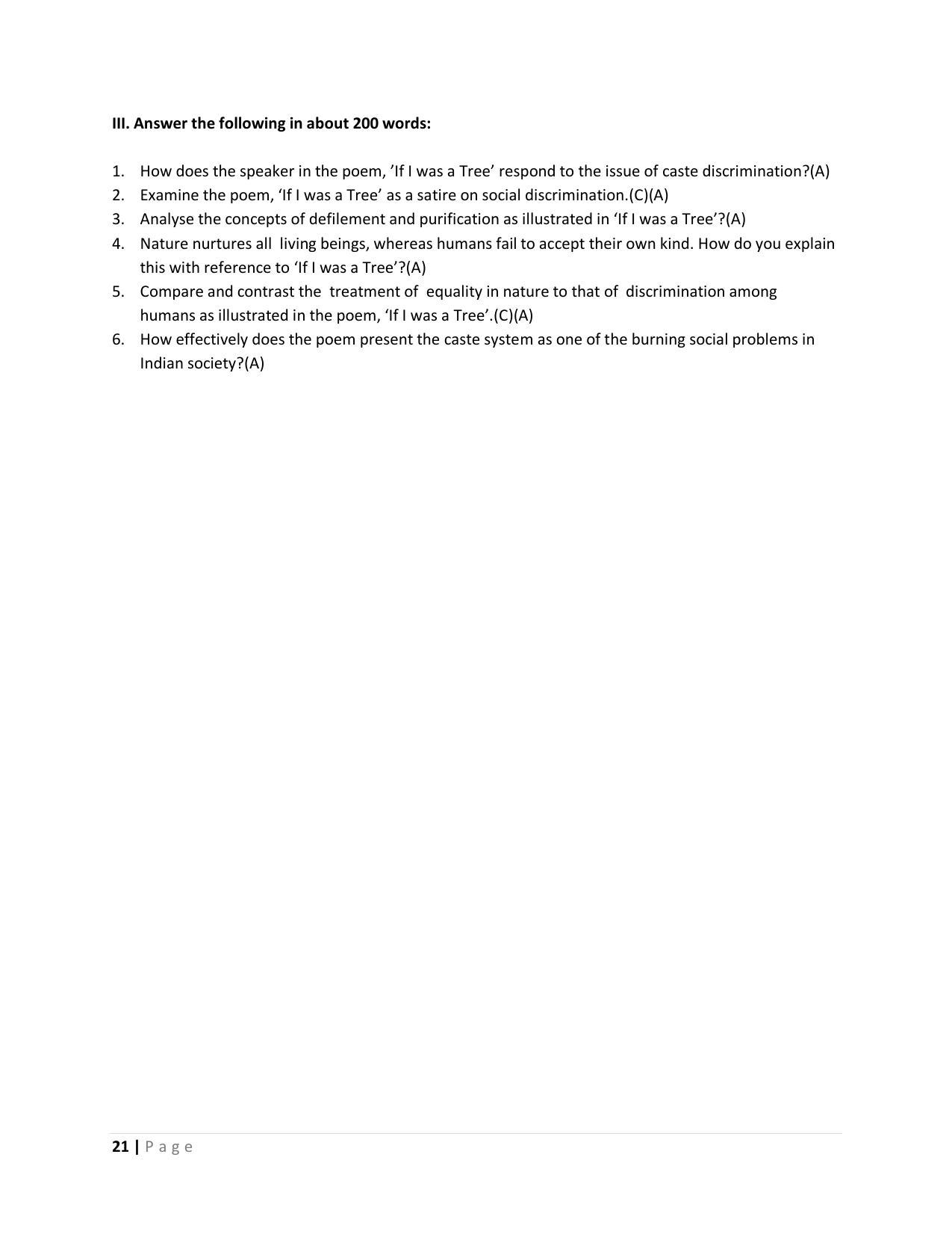 Karnataka 1st PUC Question Bank for English - Page 21