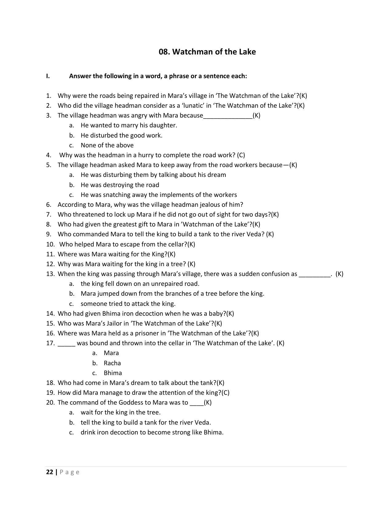 Karnataka 1st PUC Question Bank for English - Page 22