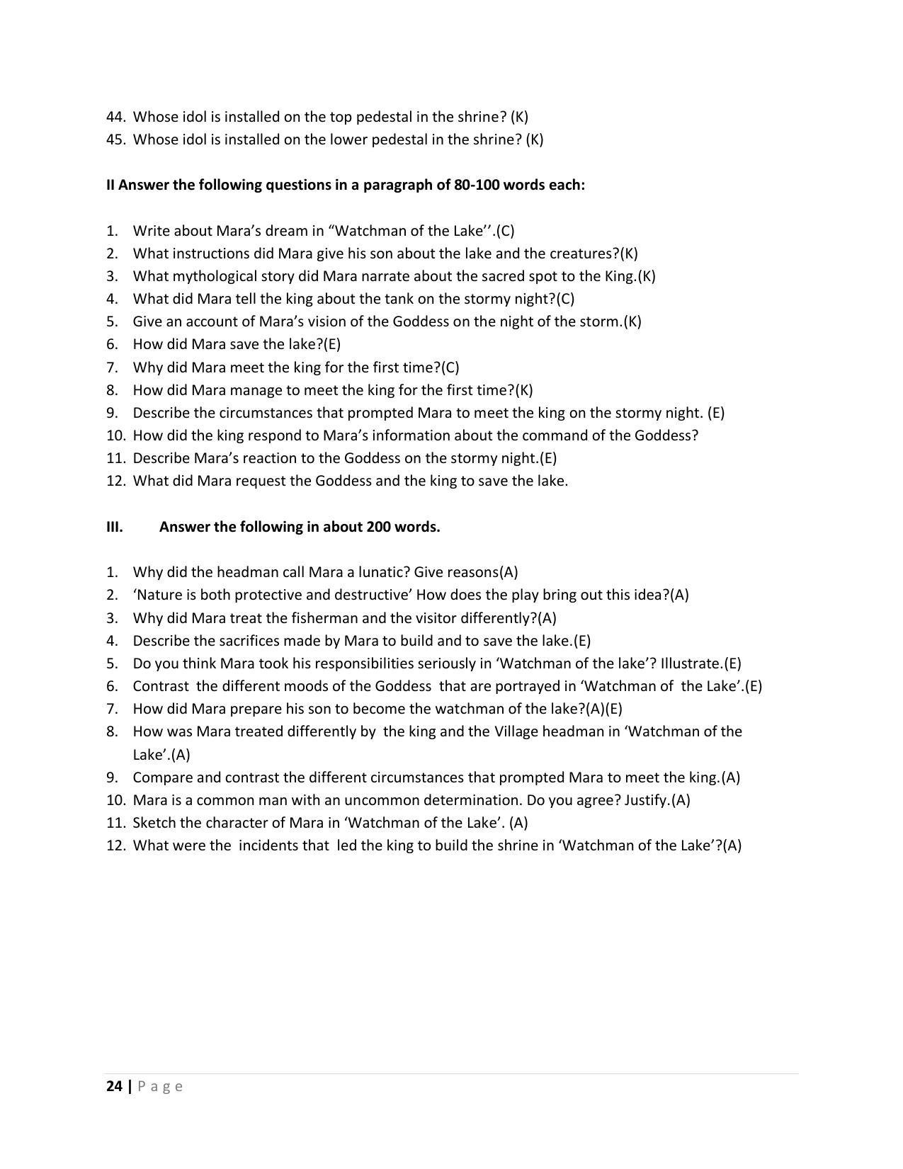 Karnataka 1st PUC Question Bank for English - Page 24