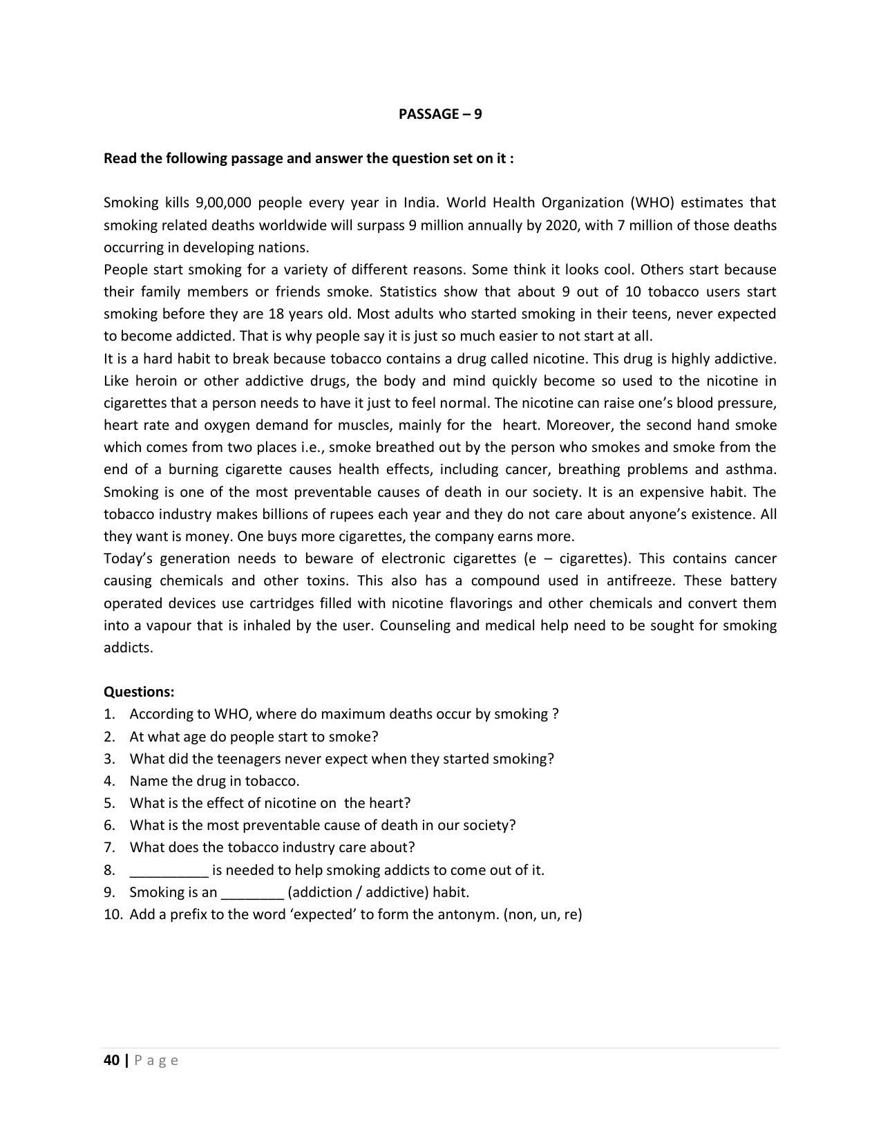 Karnataka 1st PUC Question Bank for English - Page 40