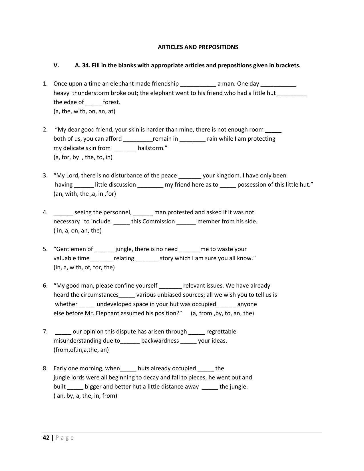 Karnataka 1st PUC Question Bank for English - Page 42