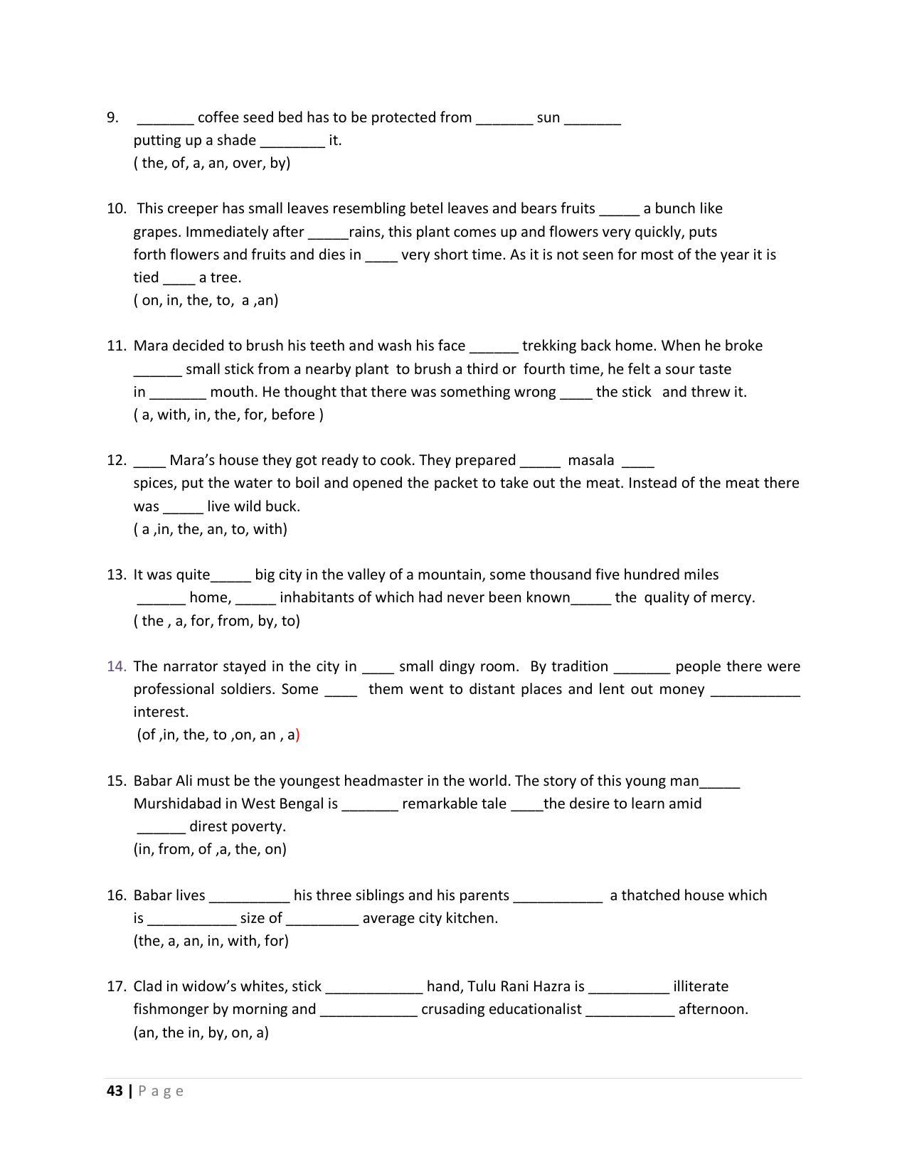 Karnataka 1st PUC Question Bank for English - Page 43