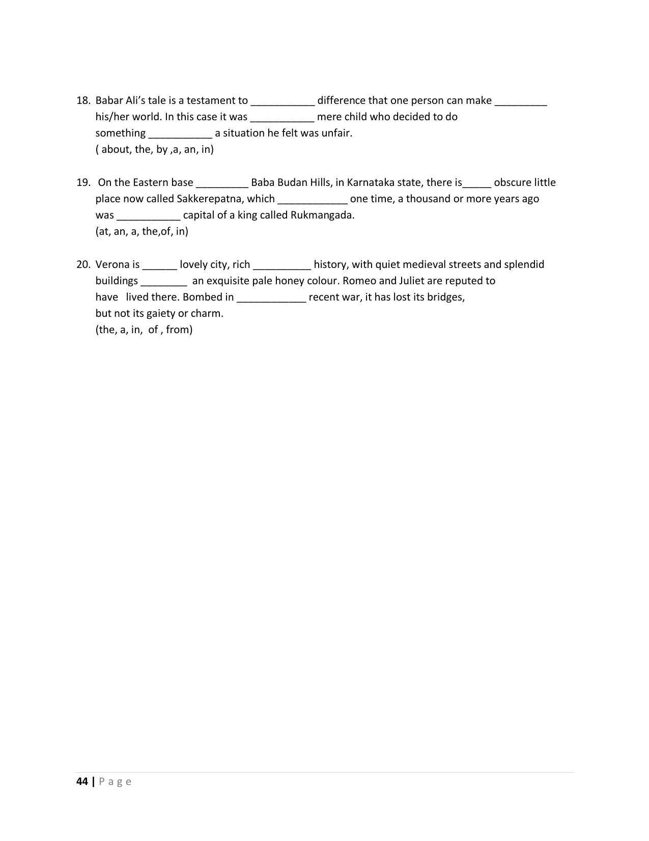 Karnataka 1st PUC Question Bank for English - Page 44