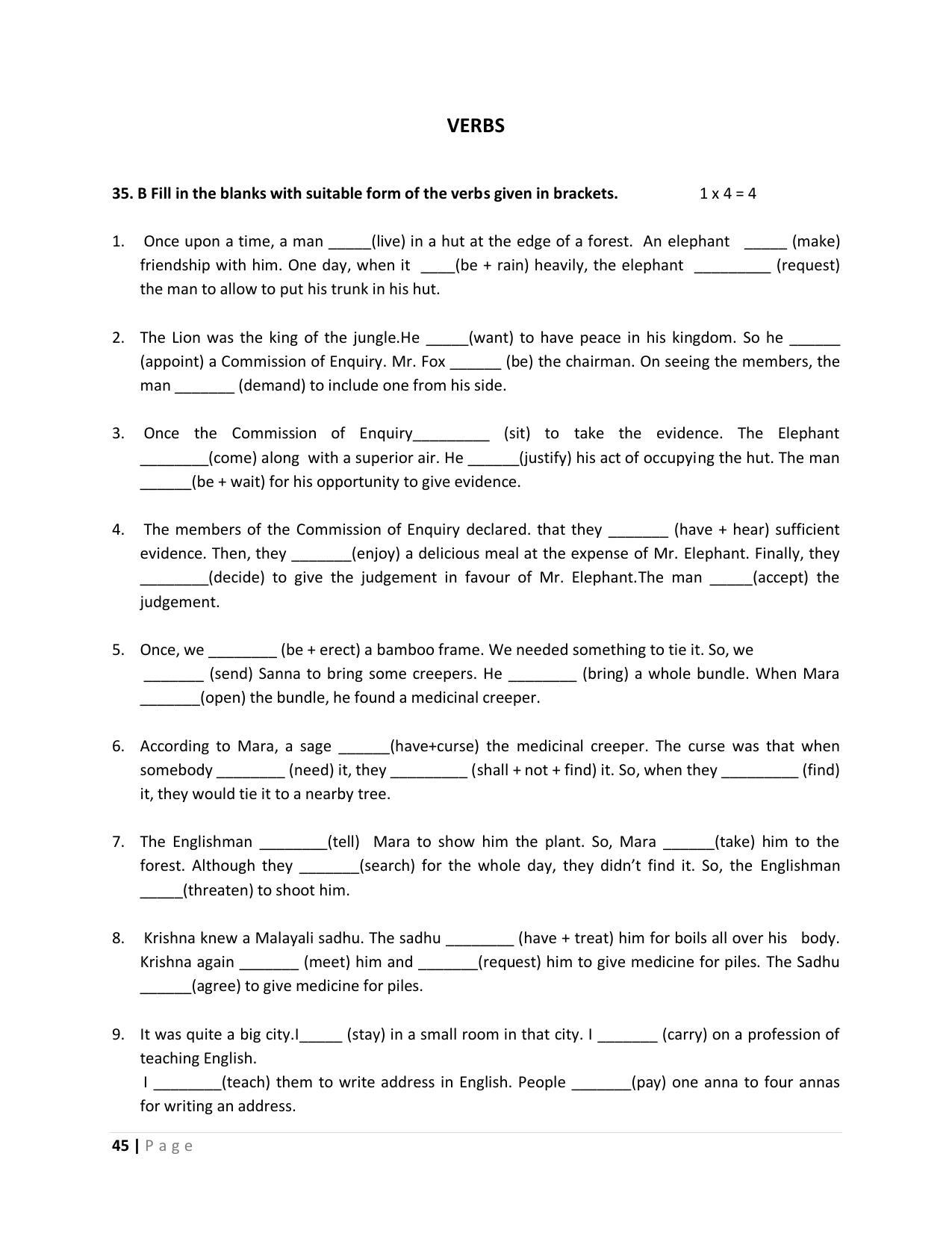Karnataka 1st PUC Question Bank for English - Page 45