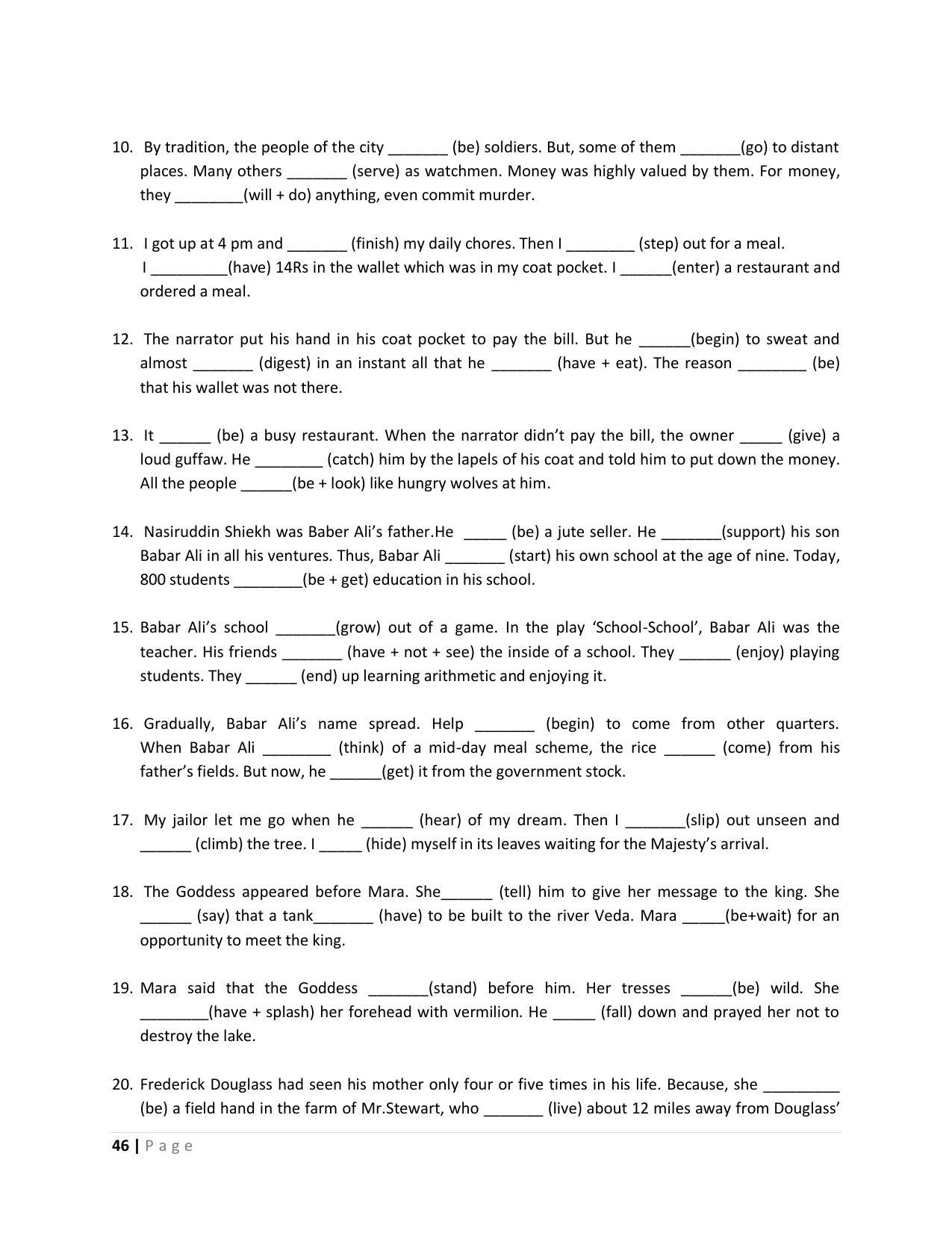 Karnataka 1st PUC Question Bank for English - Page 46