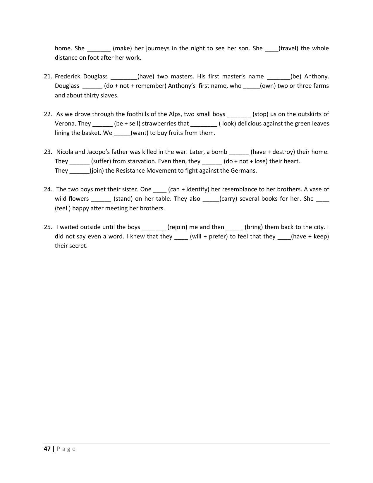 Karnataka 1st PUC Question Bank for English - Page 47