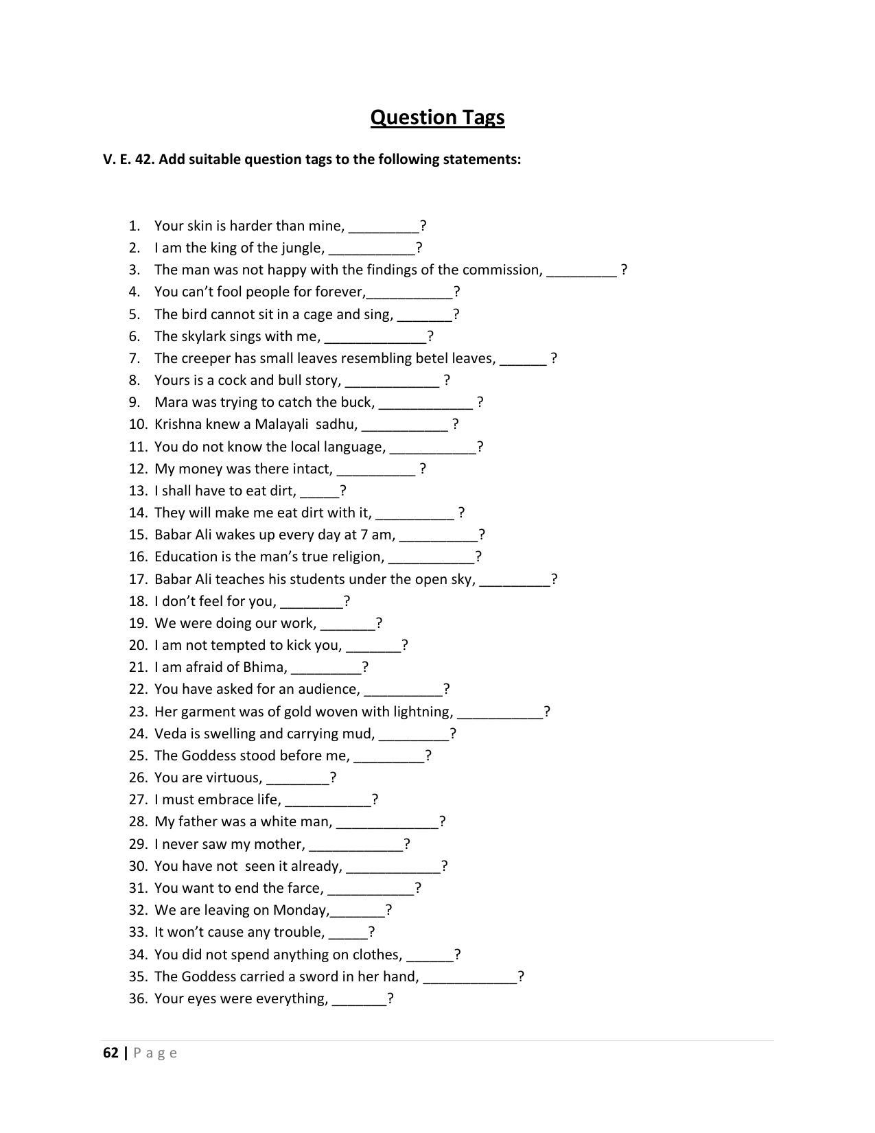 Karnataka 1st PUC Question Bank for English - Page 62