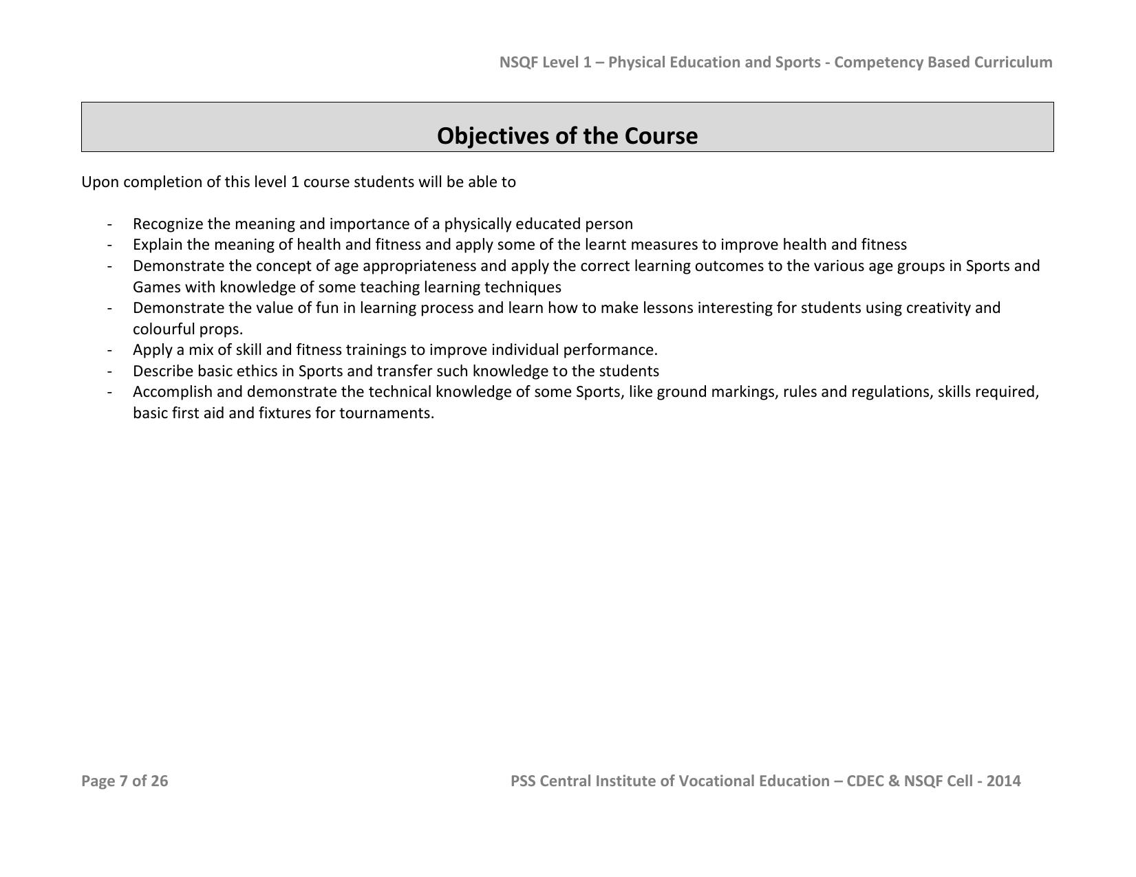 Maharashtra SSC Sports Syllabus - Page 7