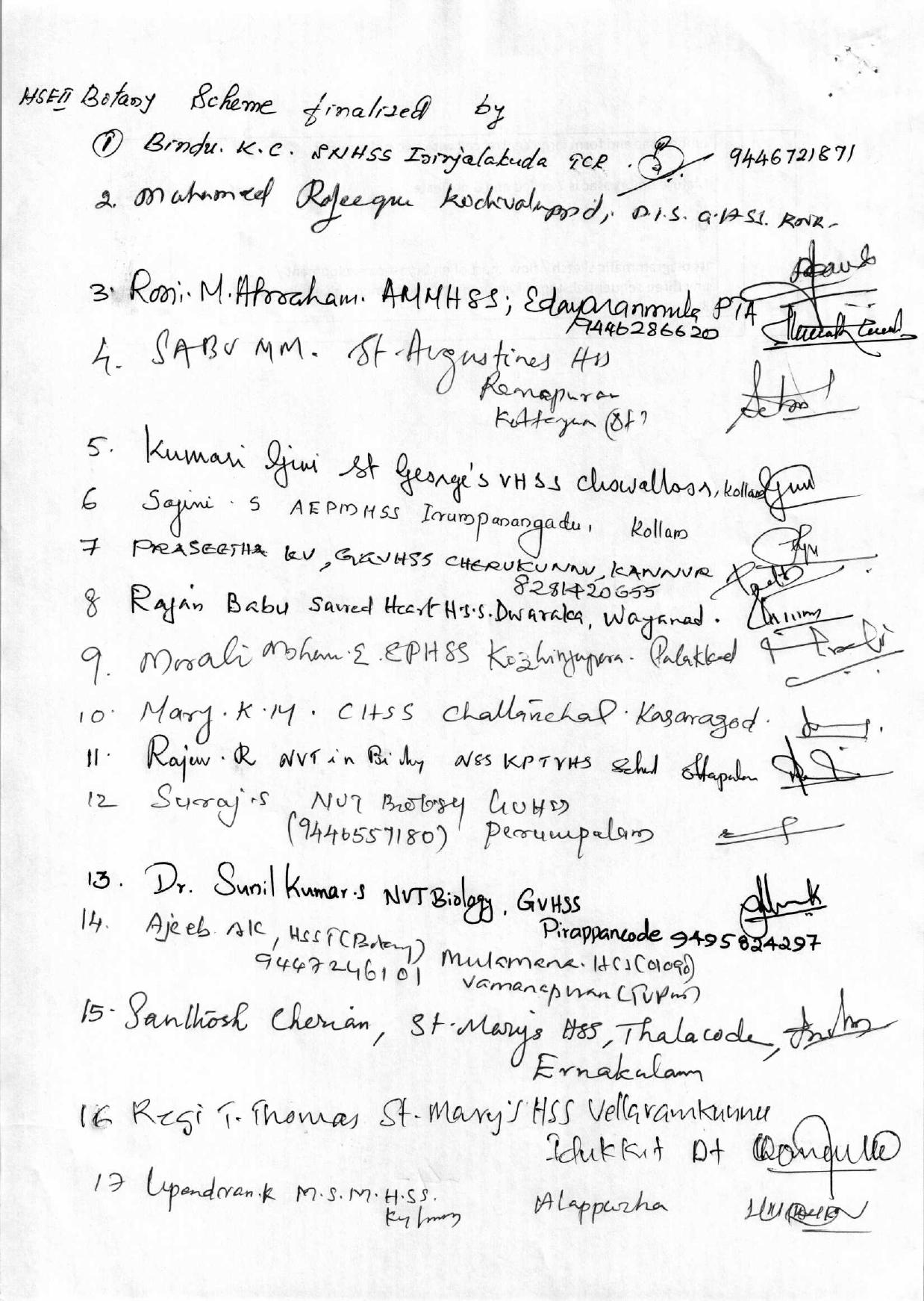 Kerala Plus Two 2018 Botany Answer Key - Page 5