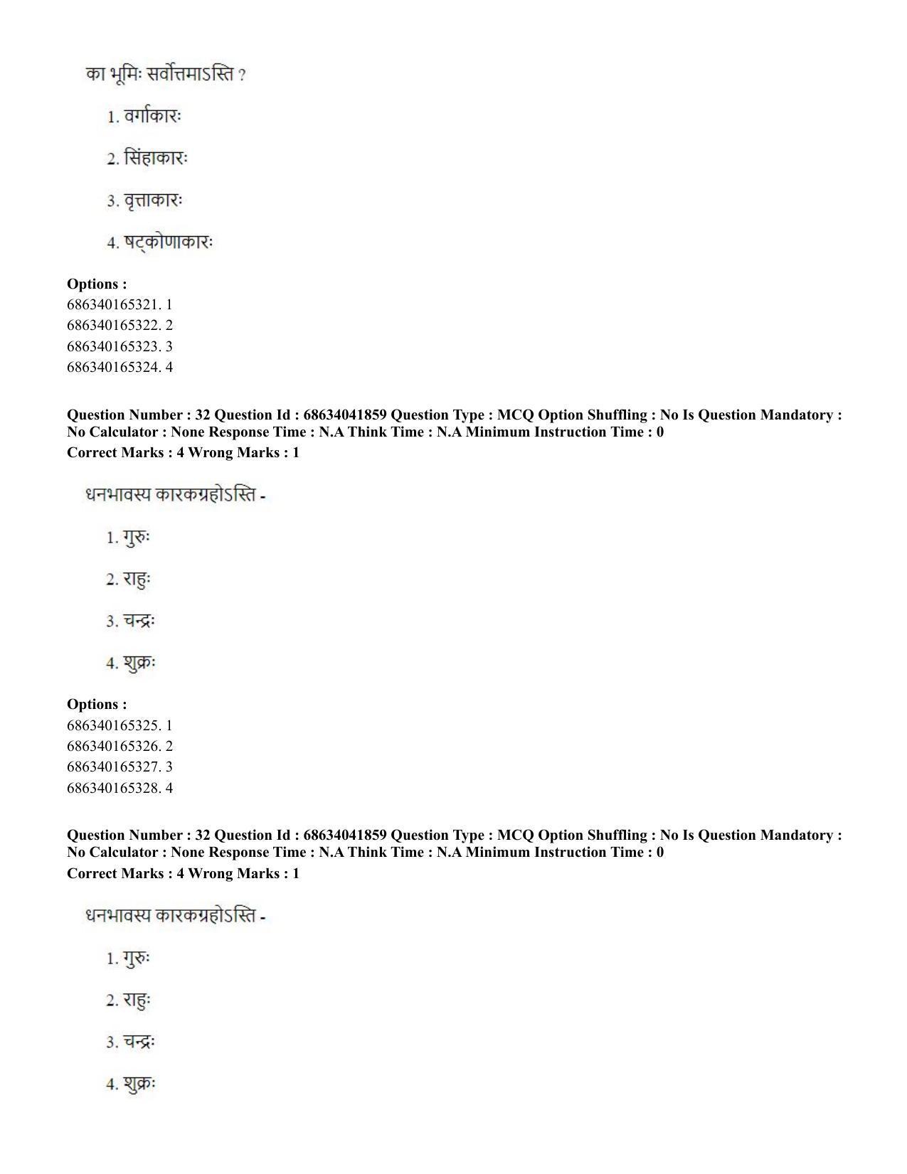 CUET PG 2023: ACQP11 – Jyotish -Falit (BHU) (Eng) - Shift 3 (30-06-2023) Question Paper - Page 45