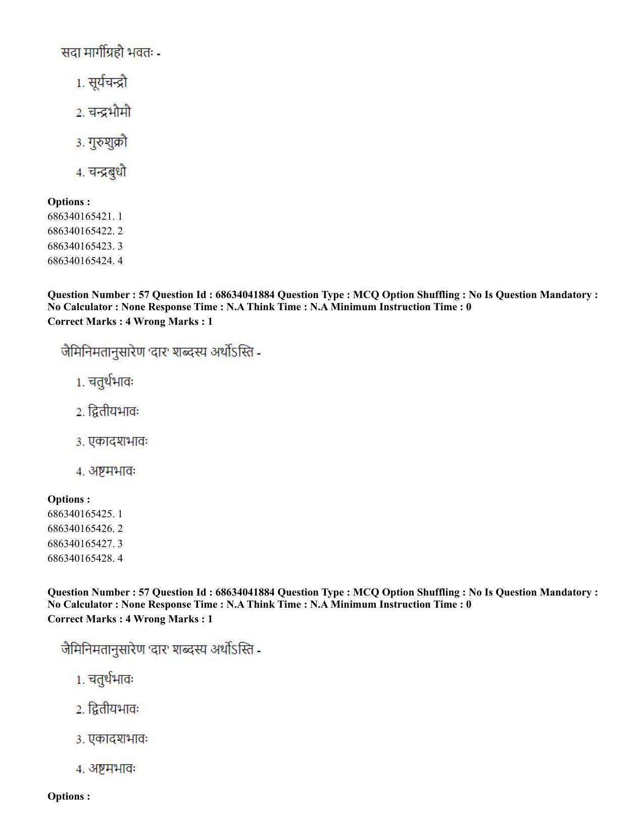 CUET PG 2023: ACQP11 – Jyotish -Falit (BHU) (Eng) - Shift 3 (30-06-2023) Question Paper - Page 75