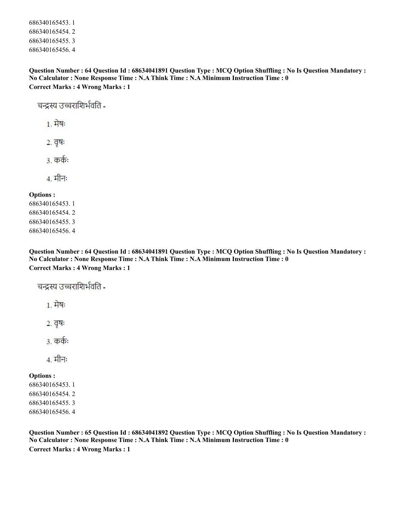 CUET PG 2023: ACQP11 – Jyotish -Falit (BHU) (Eng) - Shift 3 (30-06-2023) Question Paper - Page 84