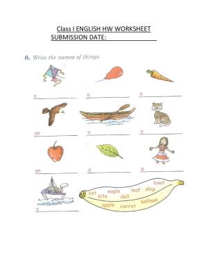 Worksheet for Class 1 English Assignment 48