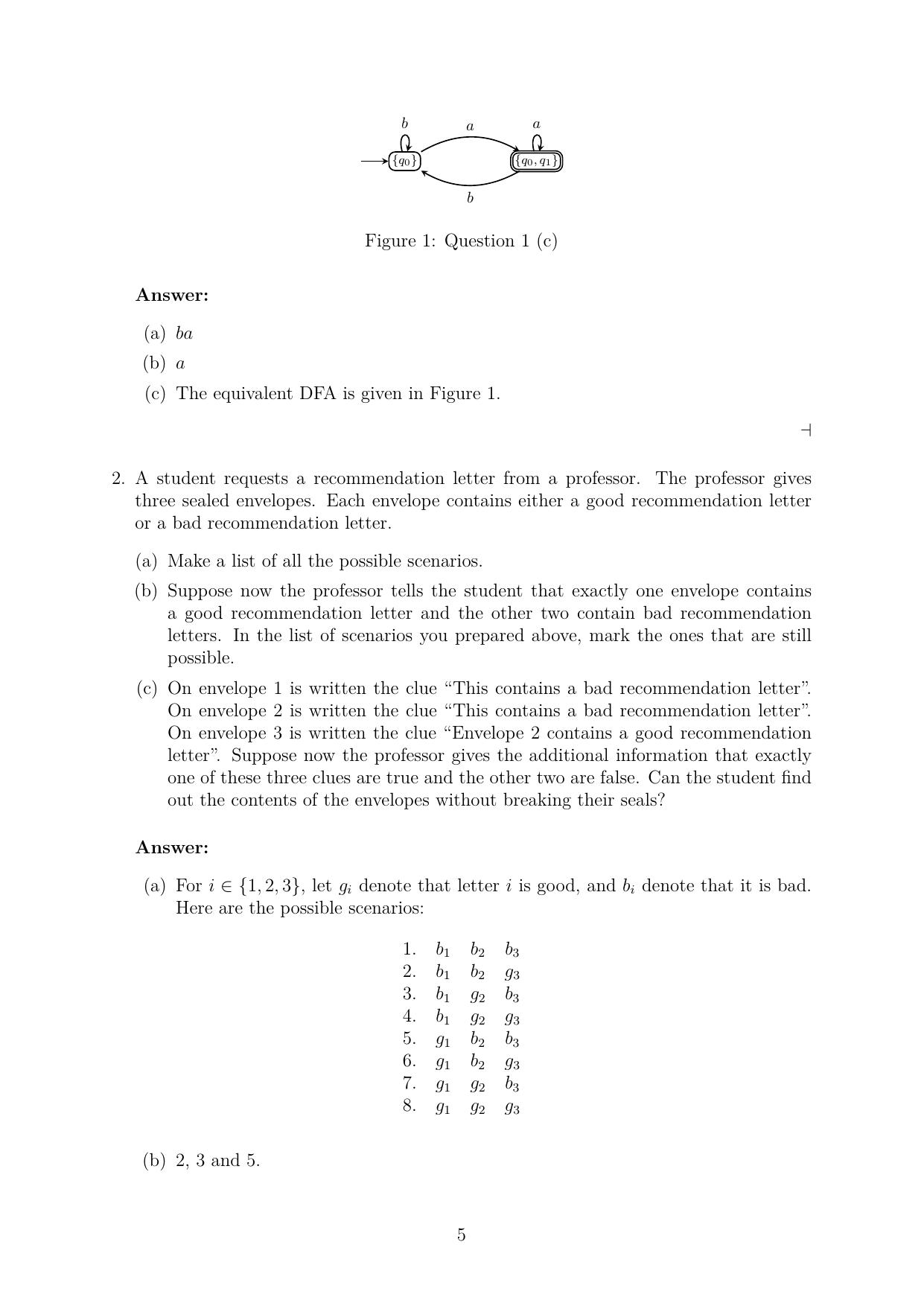 CMI Entrance Exam 2018 Solutions MSc/PhD Computer Science - Page 5