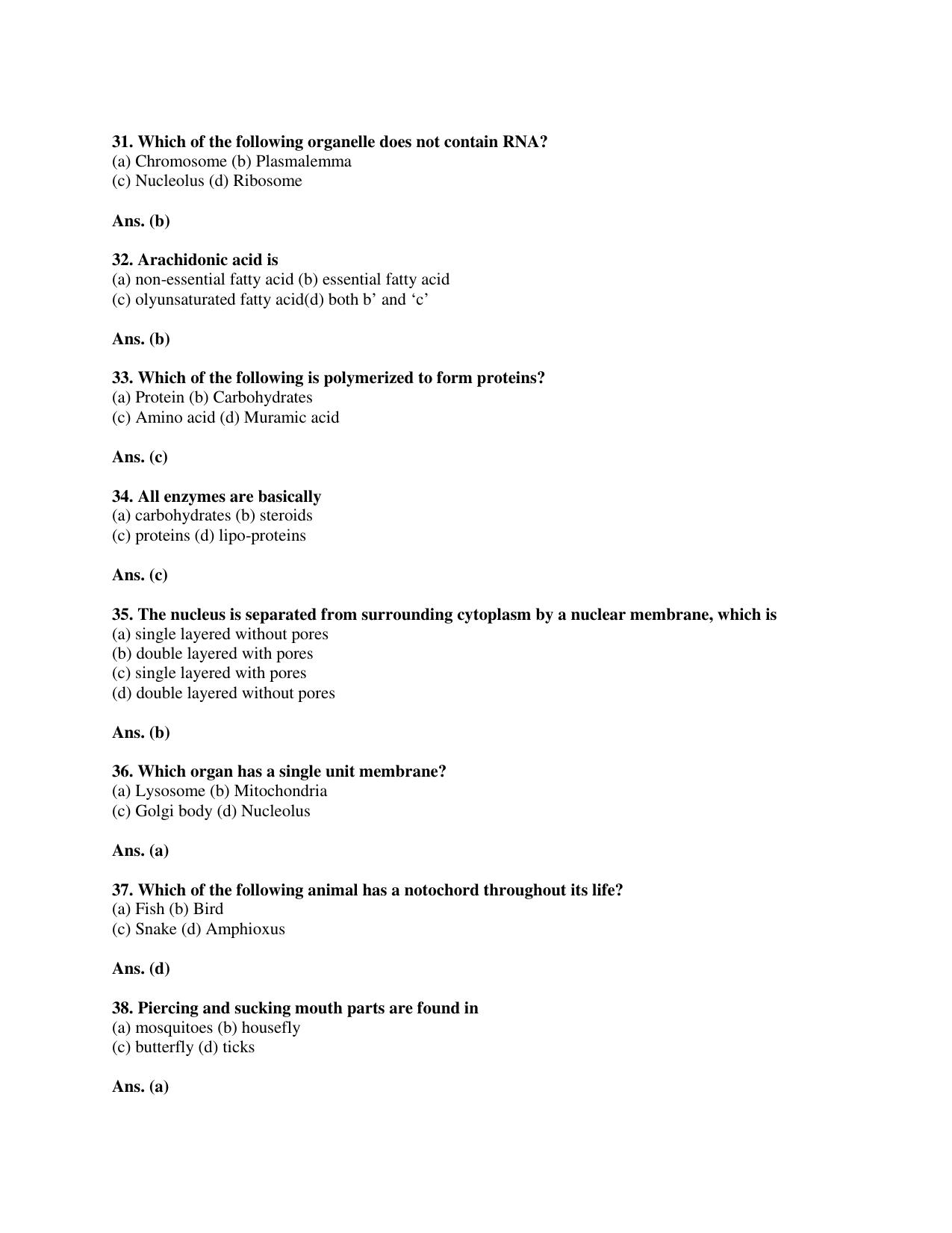 BCECE Previous Year Papers 2012 Biology with Answer Key - Page 5