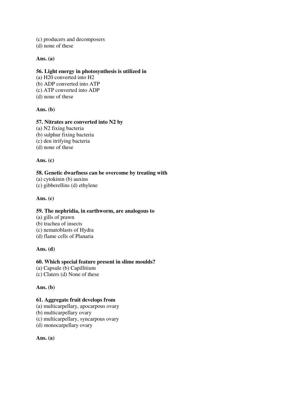 BCECE Previous Year Papers 2012 Biology with Answer Key - Page 9