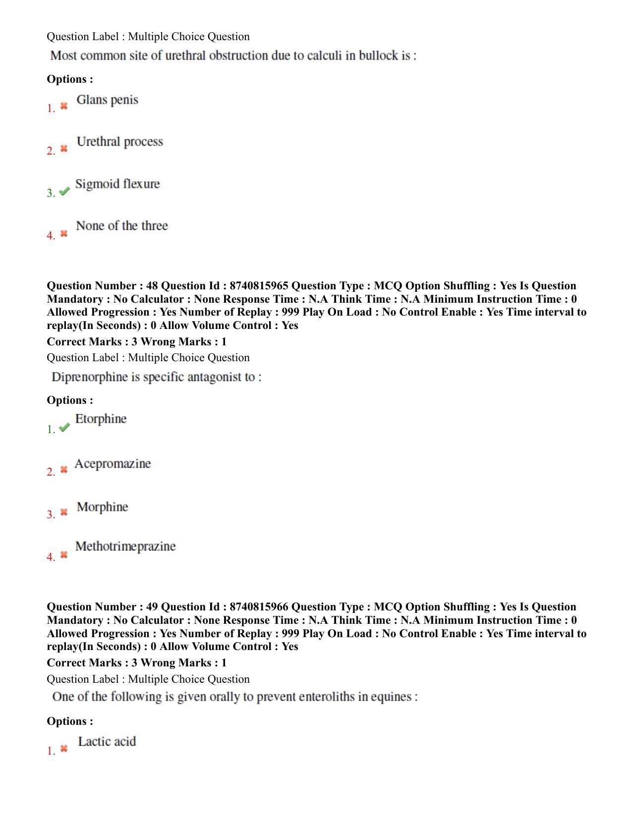 BHU RET Veterinary Surgery & Radiology 2020 Question Paper - Page 31