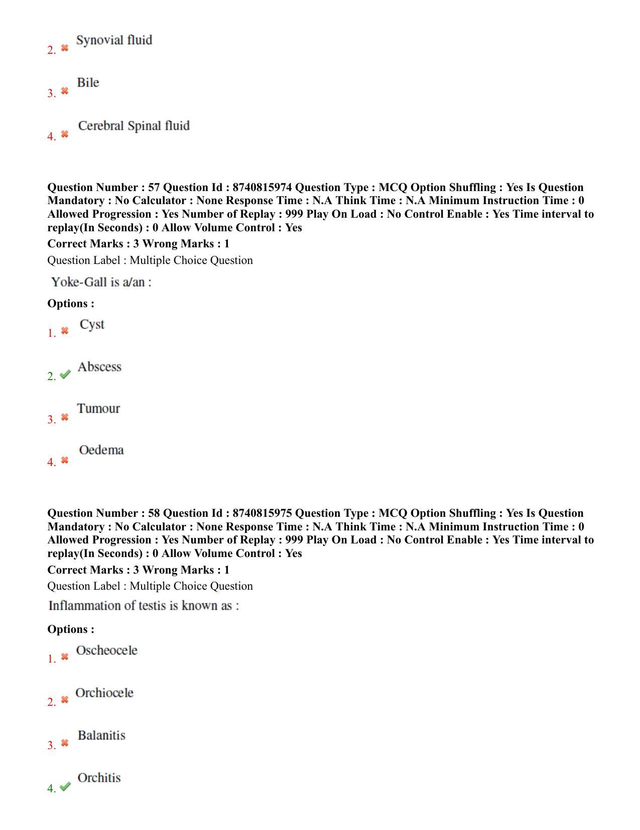 BHU RET Veterinary Surgery & Radiology 2020 Question Paper - Page 35