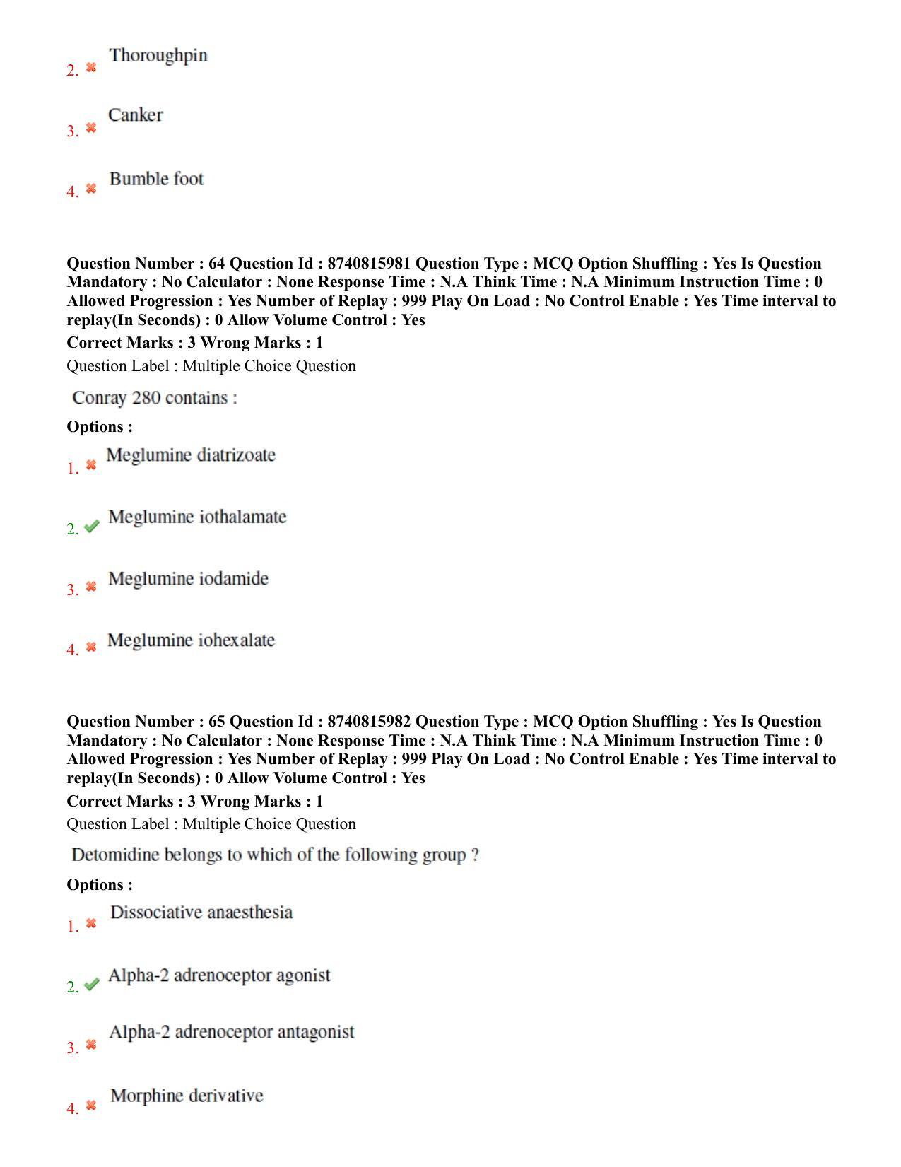 BHU RET Veterinary Surgery & Radiology 2020 Question Paper - Page 38