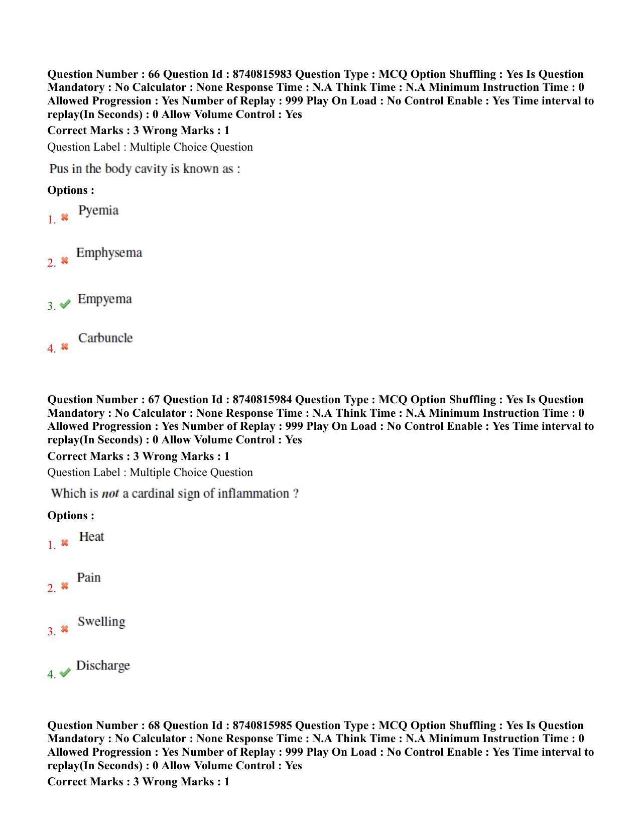 BHU RET Veterinary Surgery & Radiology 2020 Question Paper - Page 39