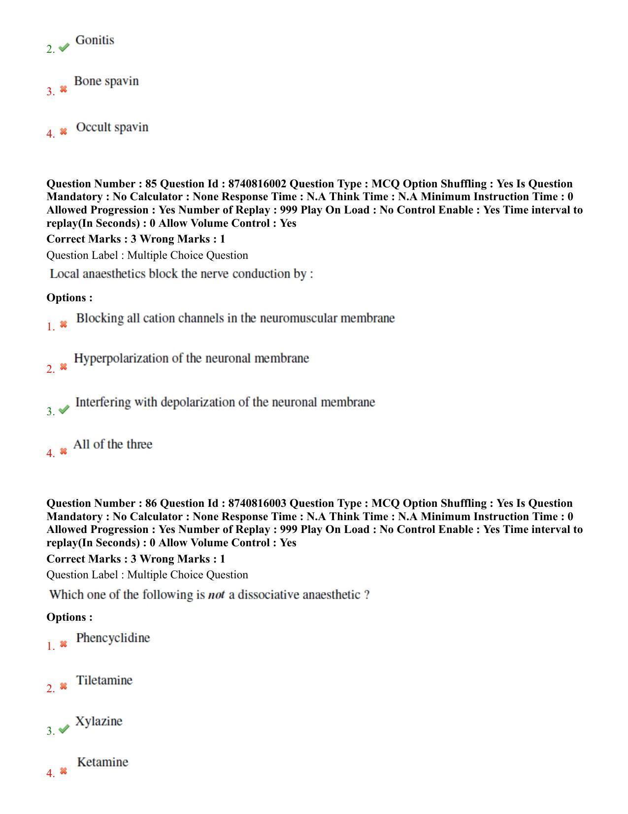 BHU RET Veterinary Surgery & Radiology 2020 Question Paper - Page 47