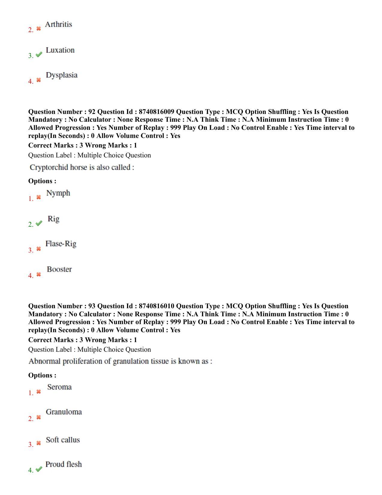 BHU RET Veterinary Surgery & Radiology 2020 Question Paper - Page 50