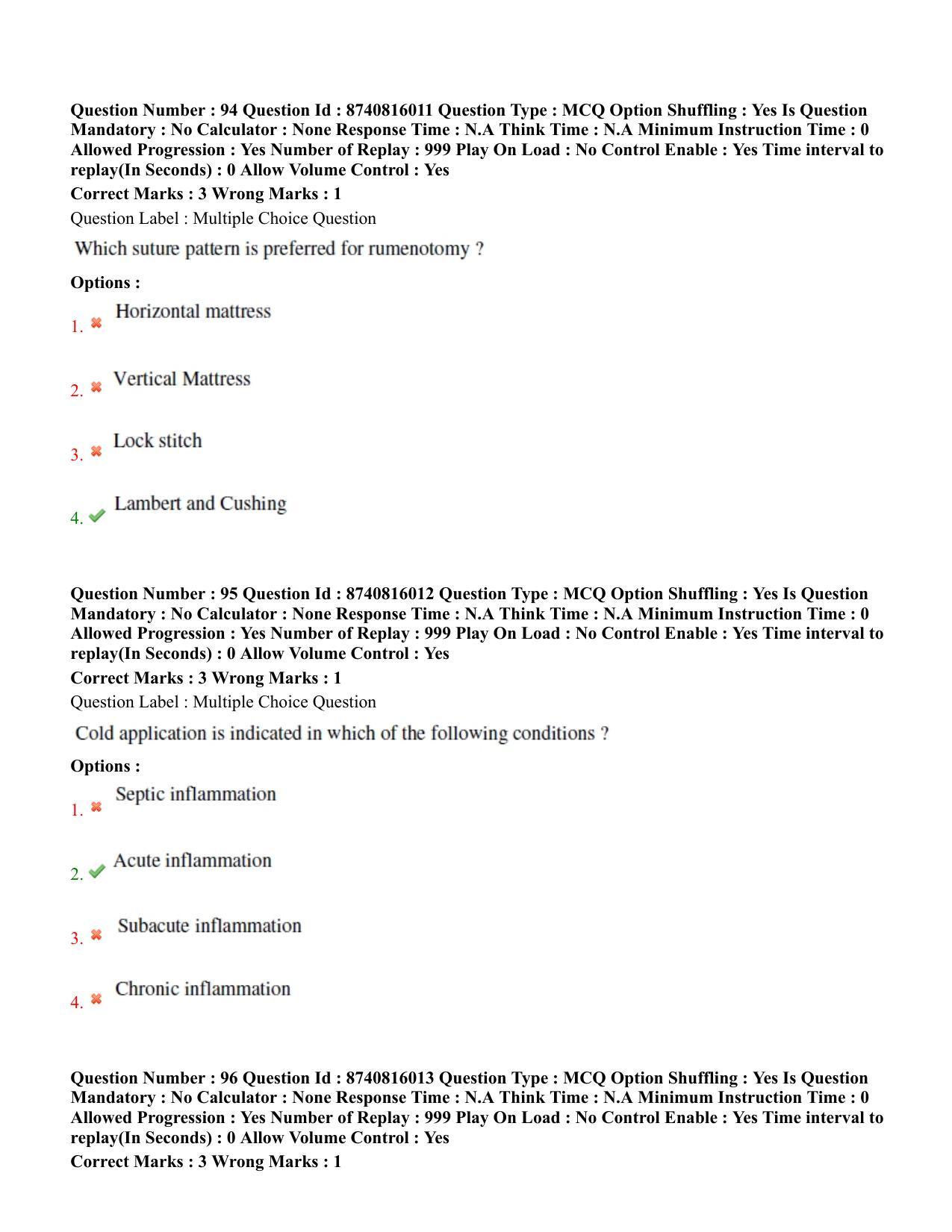 BHU RET Veterinary Surgery & Radiology 2020 Question Paper - Page 51