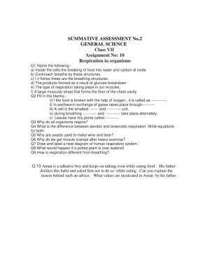 CBSE Worksheets for Class 7 Science Assignment 26