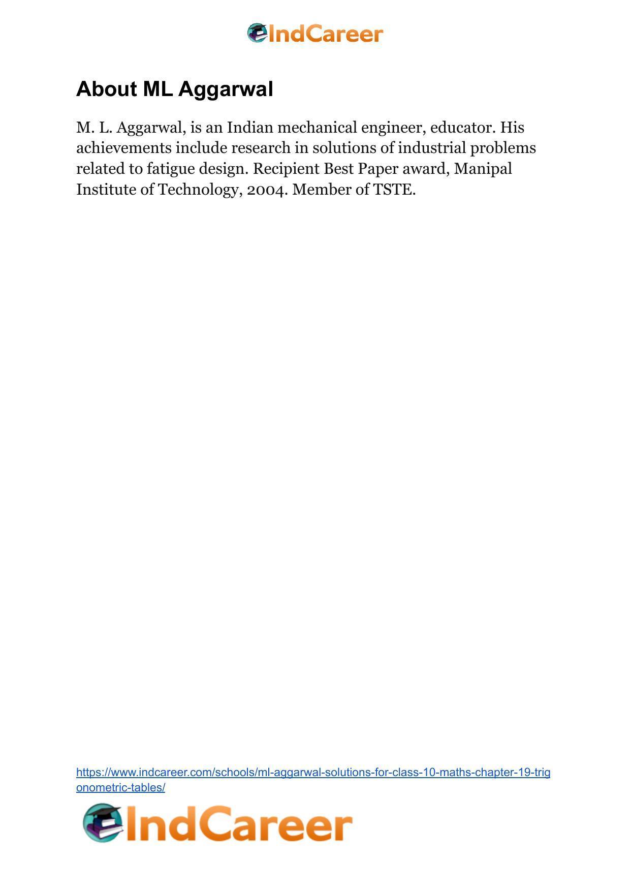 ML Aggarwal Solutions for Class 10 Maths Chapter 19- Trigonometric Tables - Page 15