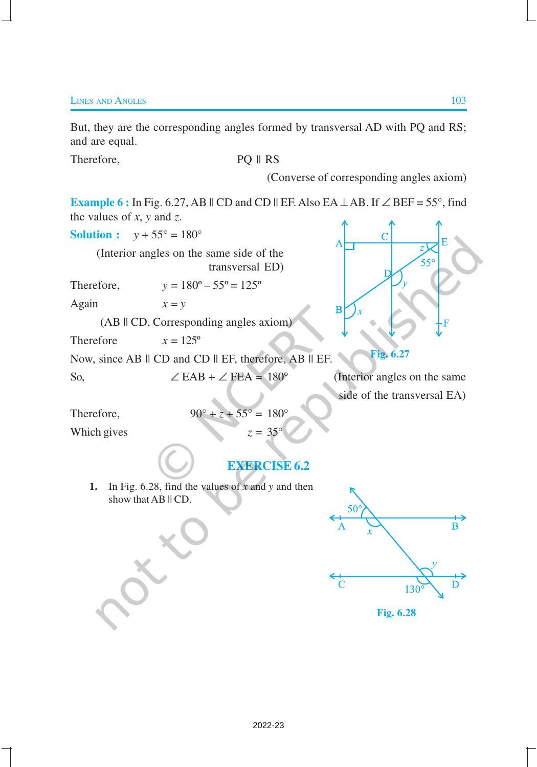NCERT Book for Class 9 Maths Chapter 6 Lines and Angles - Page 15