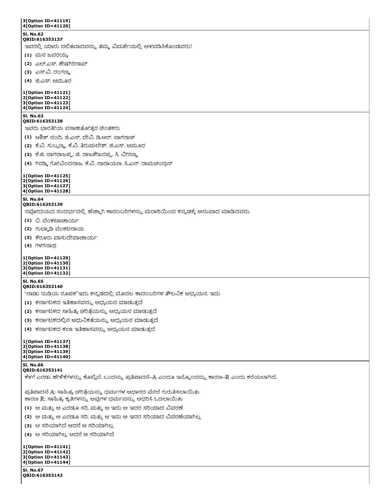 CUET (PG) 2022: PGQP-60 Kannada (10-09-2022) Question Paper - Page 17