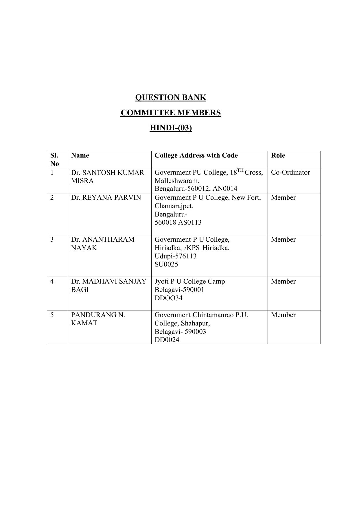 Karnataka 1st PUC Question Bank 2025 - Hindi - Page 2