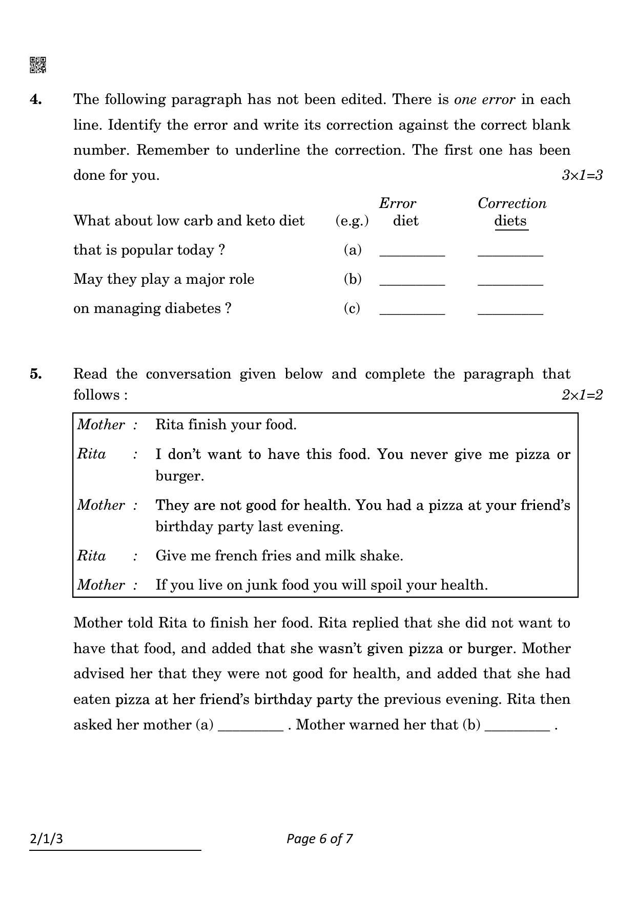 CBSE Class 10 2-1-3 English L & L 2022 Question Paper - Page 6